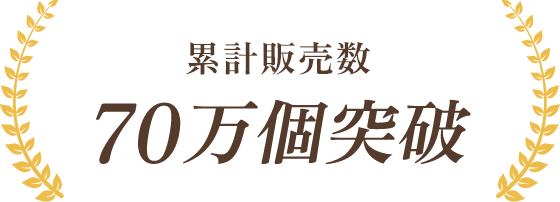 累計販売数70万個突破